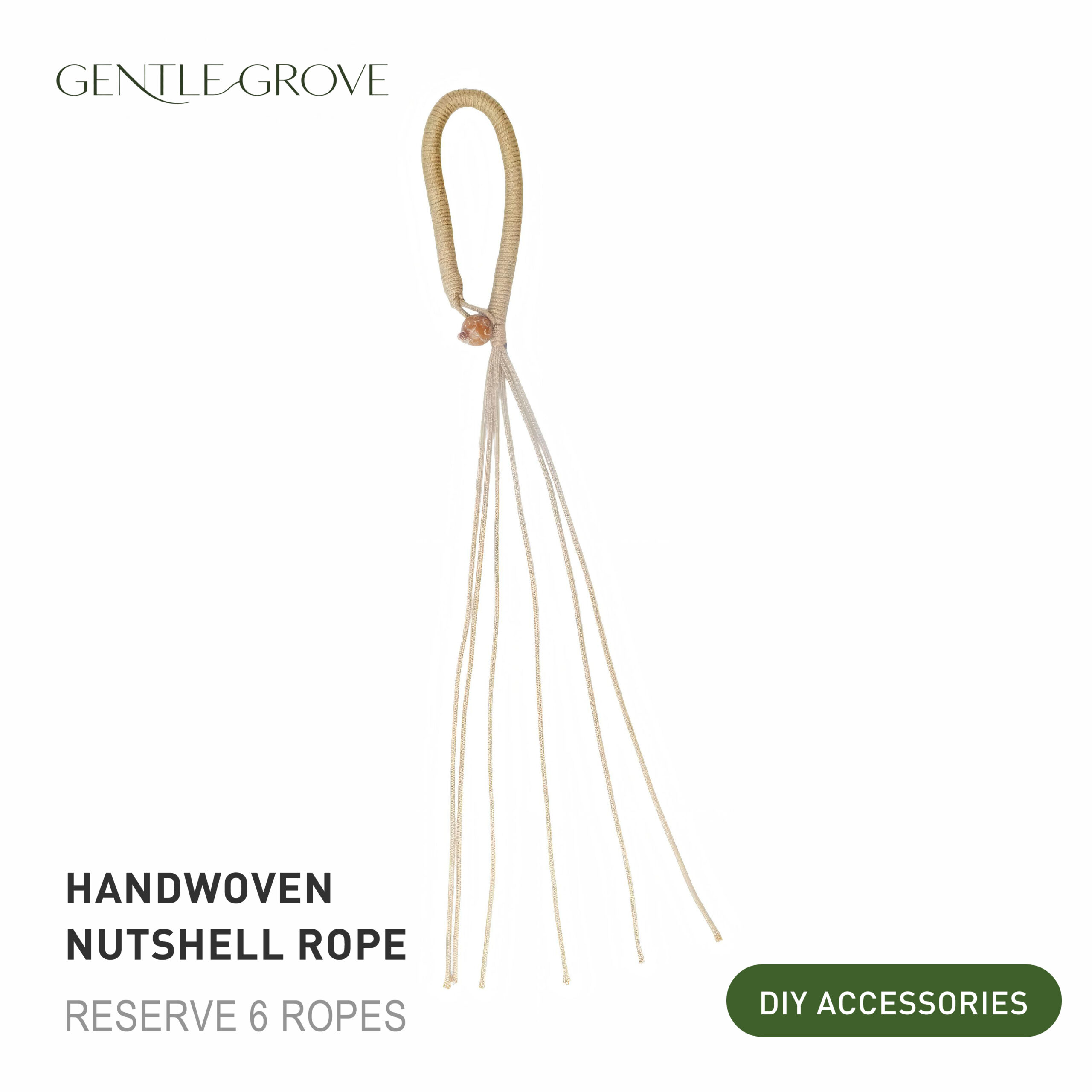 Hand-woven cord for a rattle